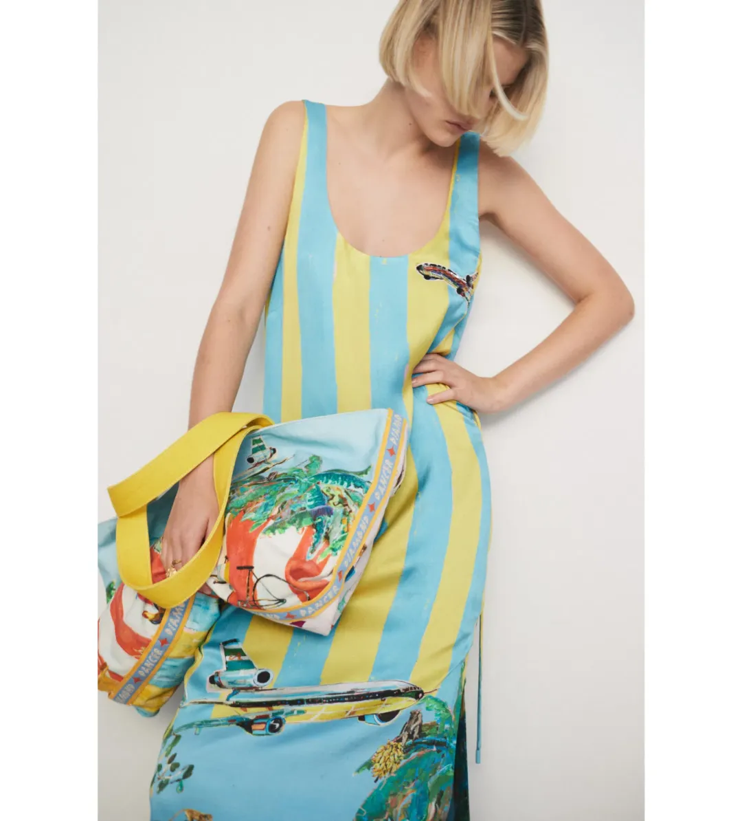 Alemais All Aboard Sleeveless Midi Dress Print Size AU 16 for rent on The Volte - main image