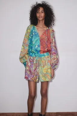 Alemais Ceto Splice Top and Short Set Multi Size 14 for rent on The Volte - image 2