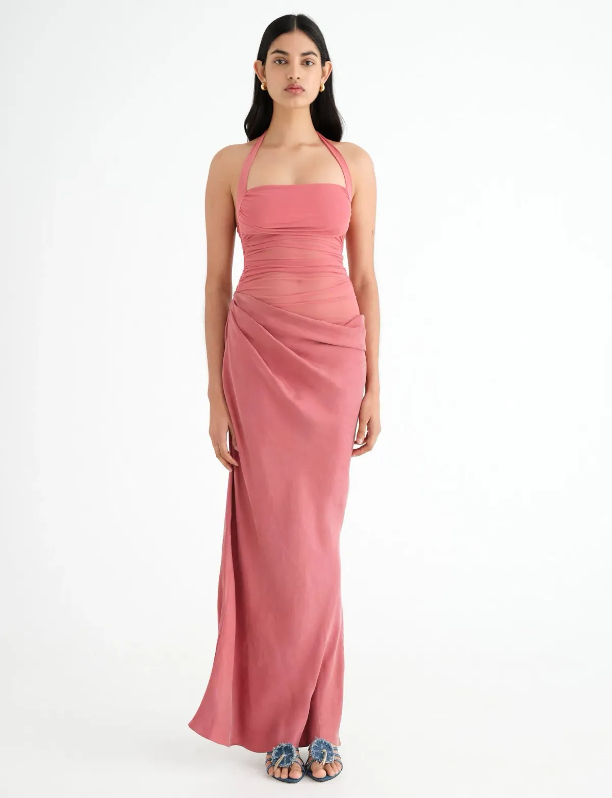 Benni Gina Maxi Dress Rose Pink Size 4 for rent on The Volte - main image