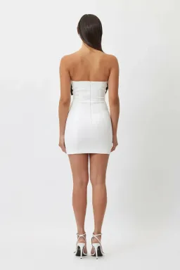 Bianca & Bridgett Rebecca Bow Mini Dress White Size 8 for rent on The Volte - image 2