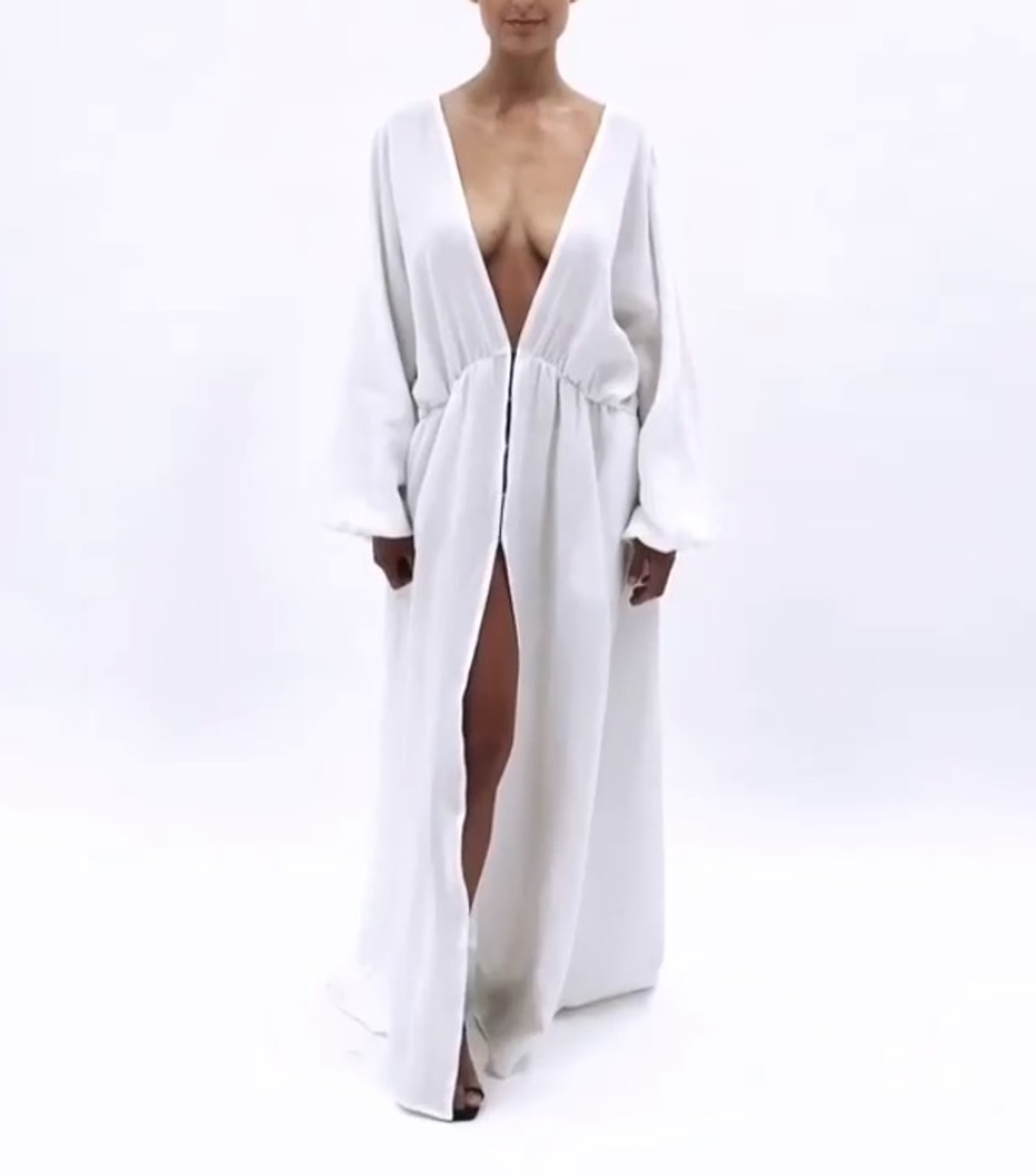 Natalie Rolt Ezra Gown Nude Size 8 for rent on The Volte - main image
