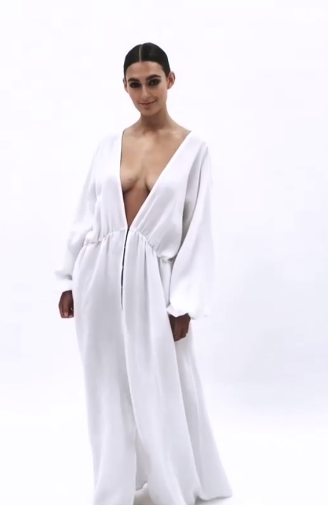 Natalie Rolt Ezra Gown Nude Size 8 for rent on The Volte - main image