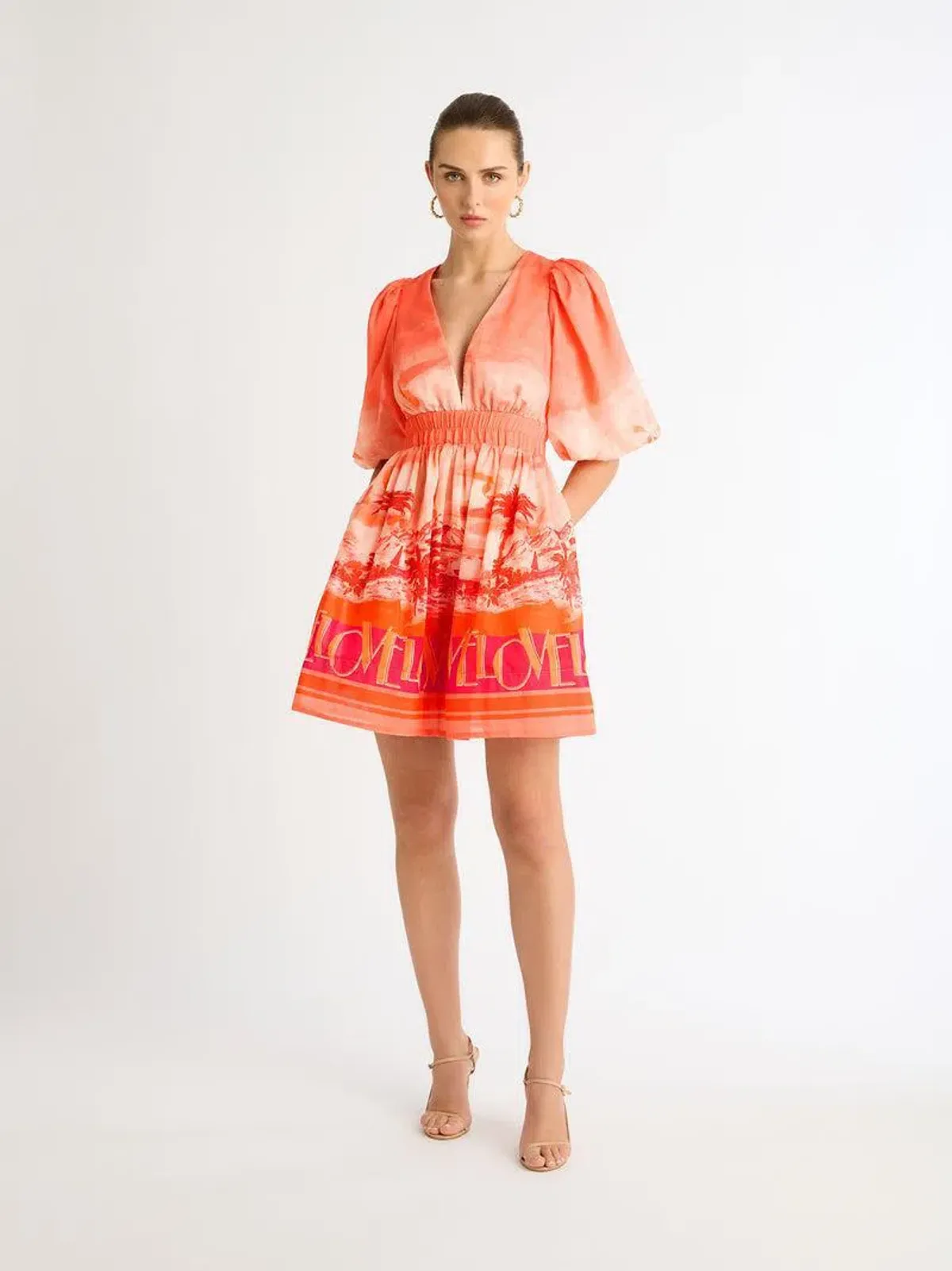 Sheike Love Boat Mini Dress Print Size AU 6  for rent on The Volte - main image