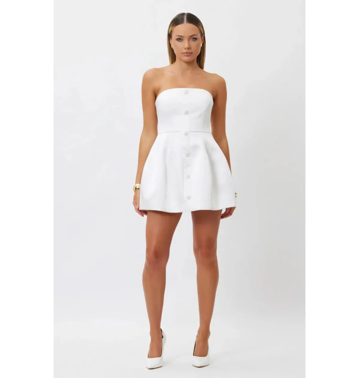 Bianca & Bridgett Mila Dress White Size AU 6 for rent on The Volte - main image