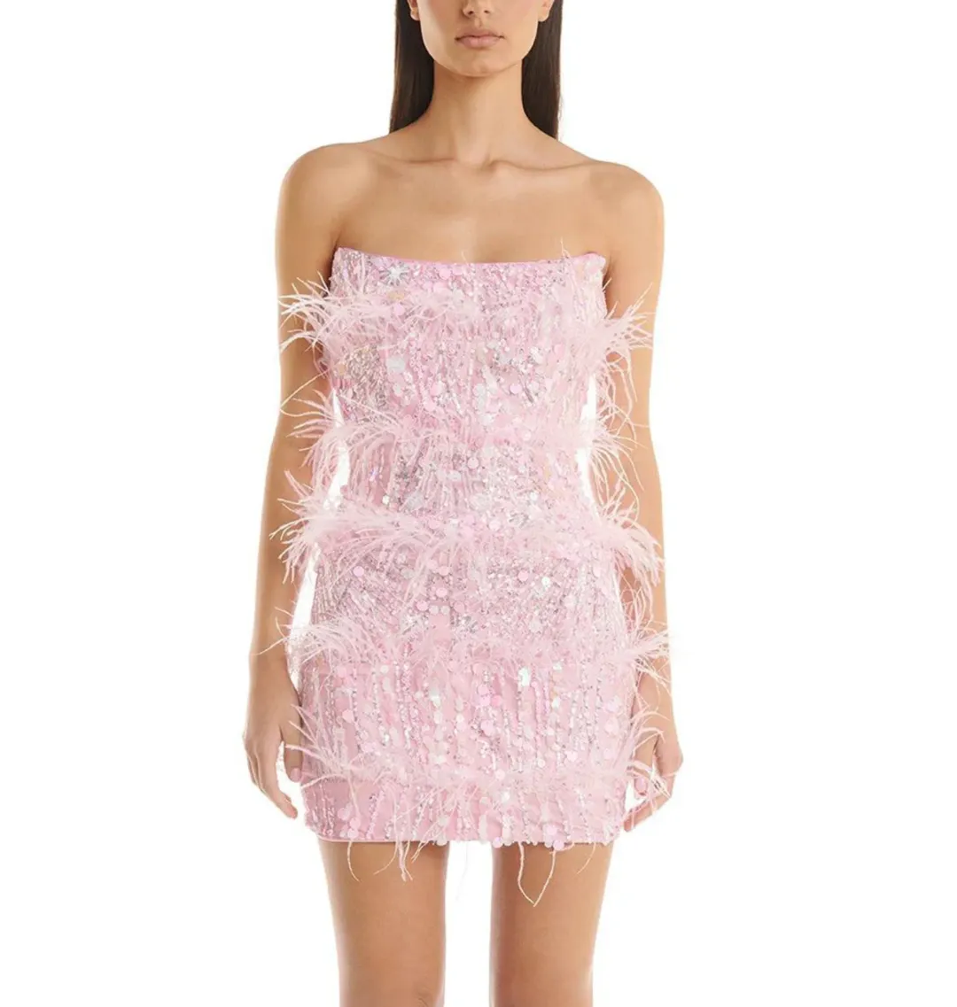 Eliya The Label Tiffany Mini Dress Pink Size XS / AU 6  for rent on The Volte - main image