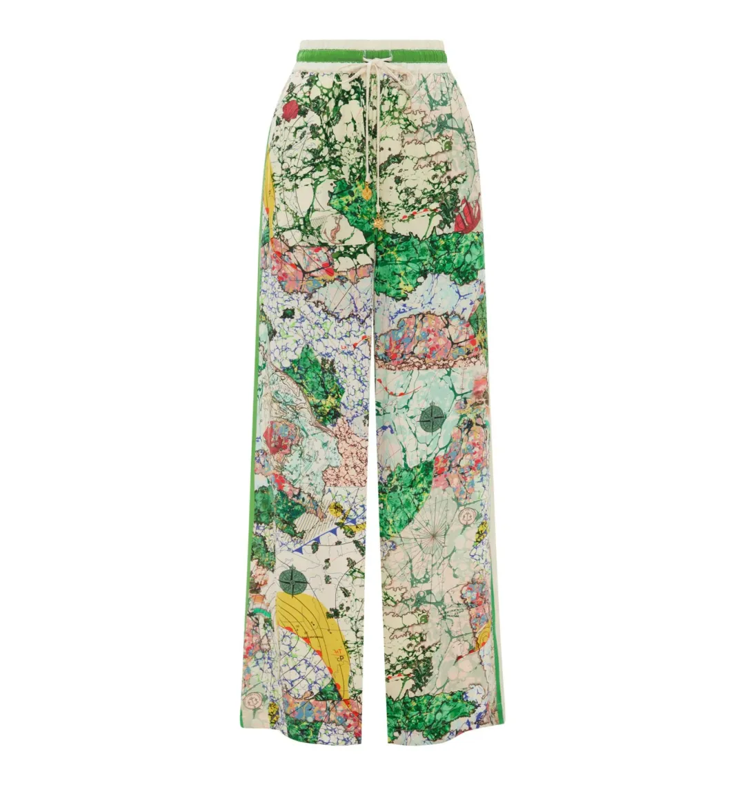 Alemais Odyssey Silk Shirt and Pant Set Multi Size AU 16 for rent on The Volte - main image