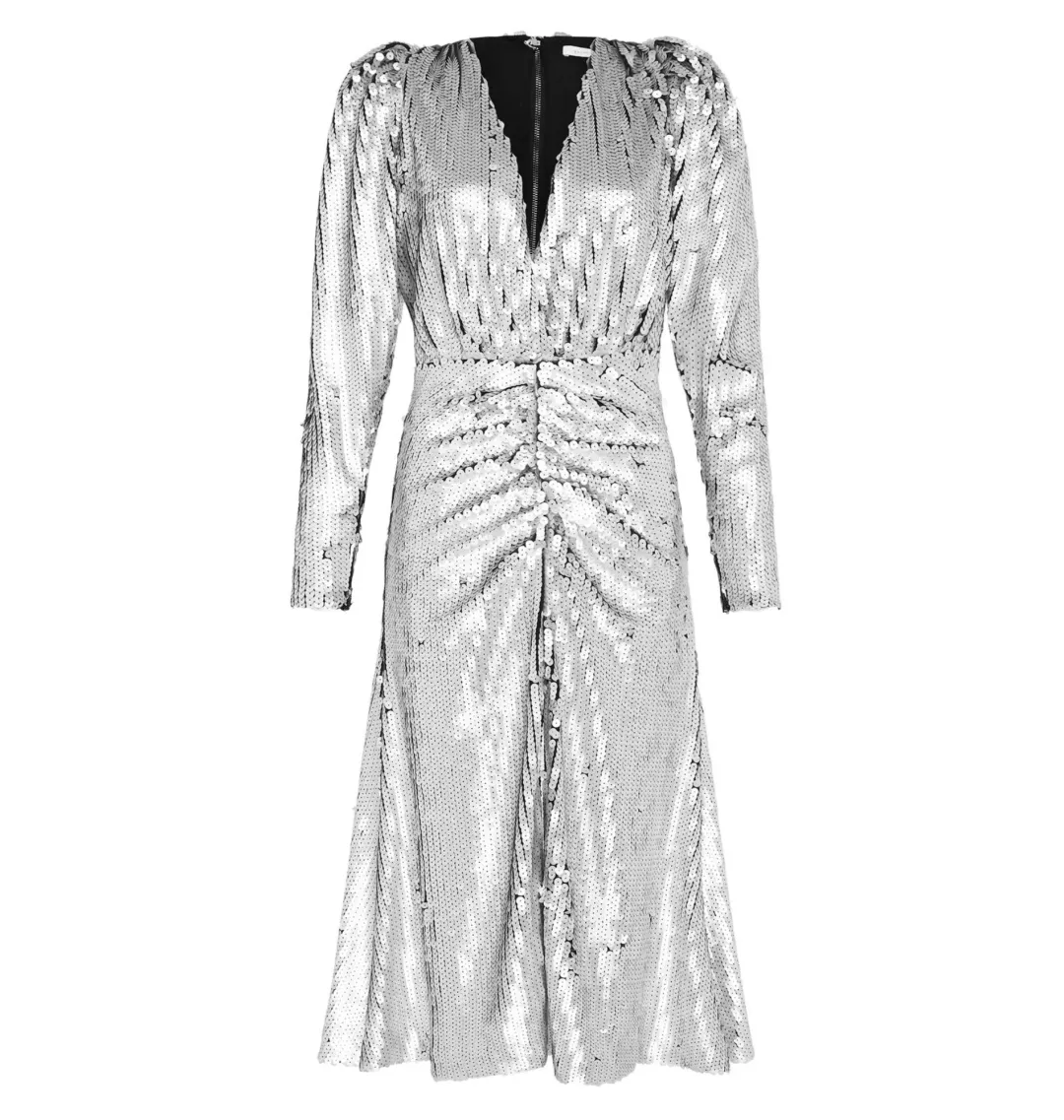 Rachel Gilbert Leopold Dress Silver Size 2 / AU 10 for rent on The Volte - main image