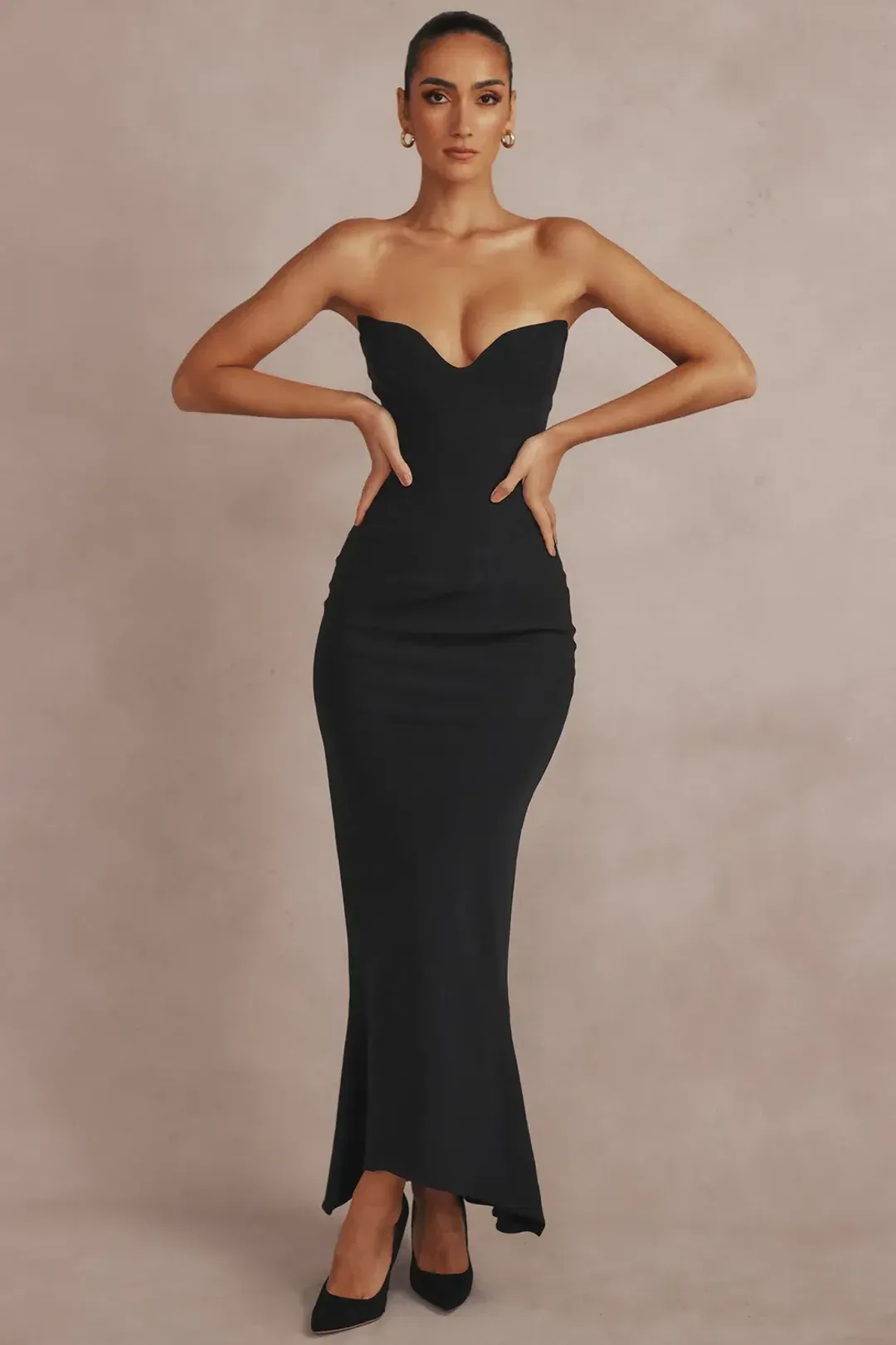 House of CB Sabine Strapless Corset Dress Black Size Small/Au 8 for rent on The Volte - main image
