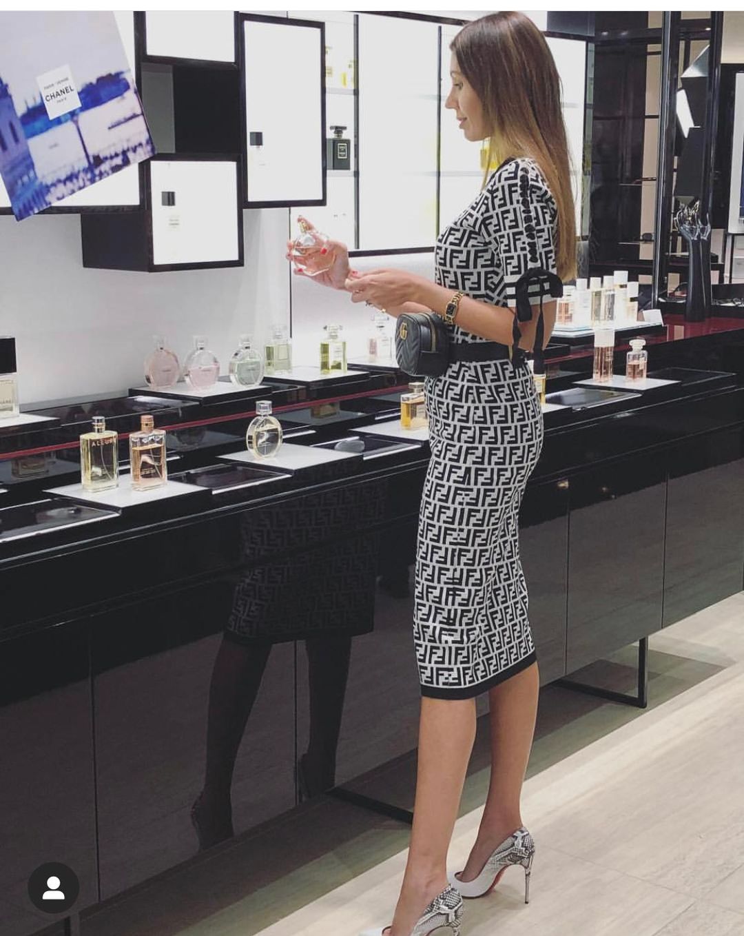 Fendi Monogram Knit Dress Size 6  for rent on The Volte - main image