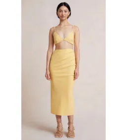 Bec and Bridge Noa Bralette and  Midi Skirt Set Yellow Size 10 for rent on The Volte - image 1