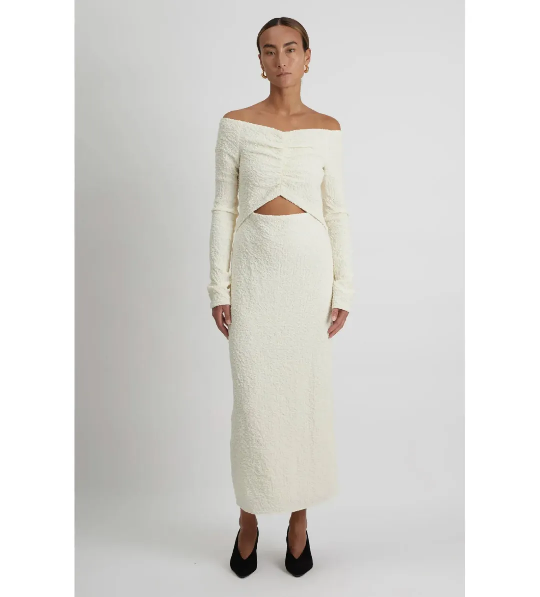Camilla and Marc Minerva Long Sleeve Dress Cream Size 6 for rent on The Volte - main image