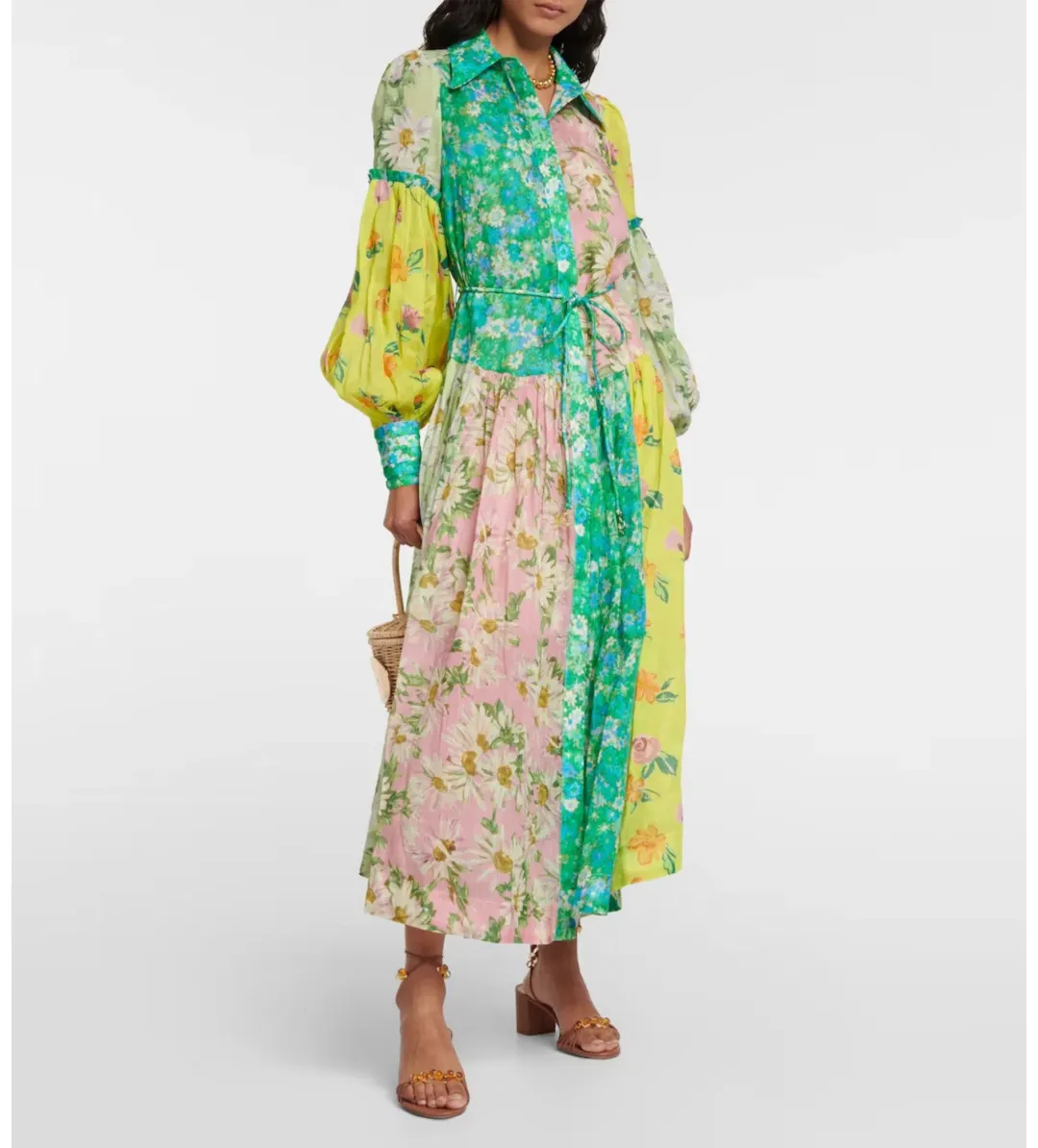 Alemais Kenzie Shirtdress Multi/Floral Size 16 for rent on The Volte - main image