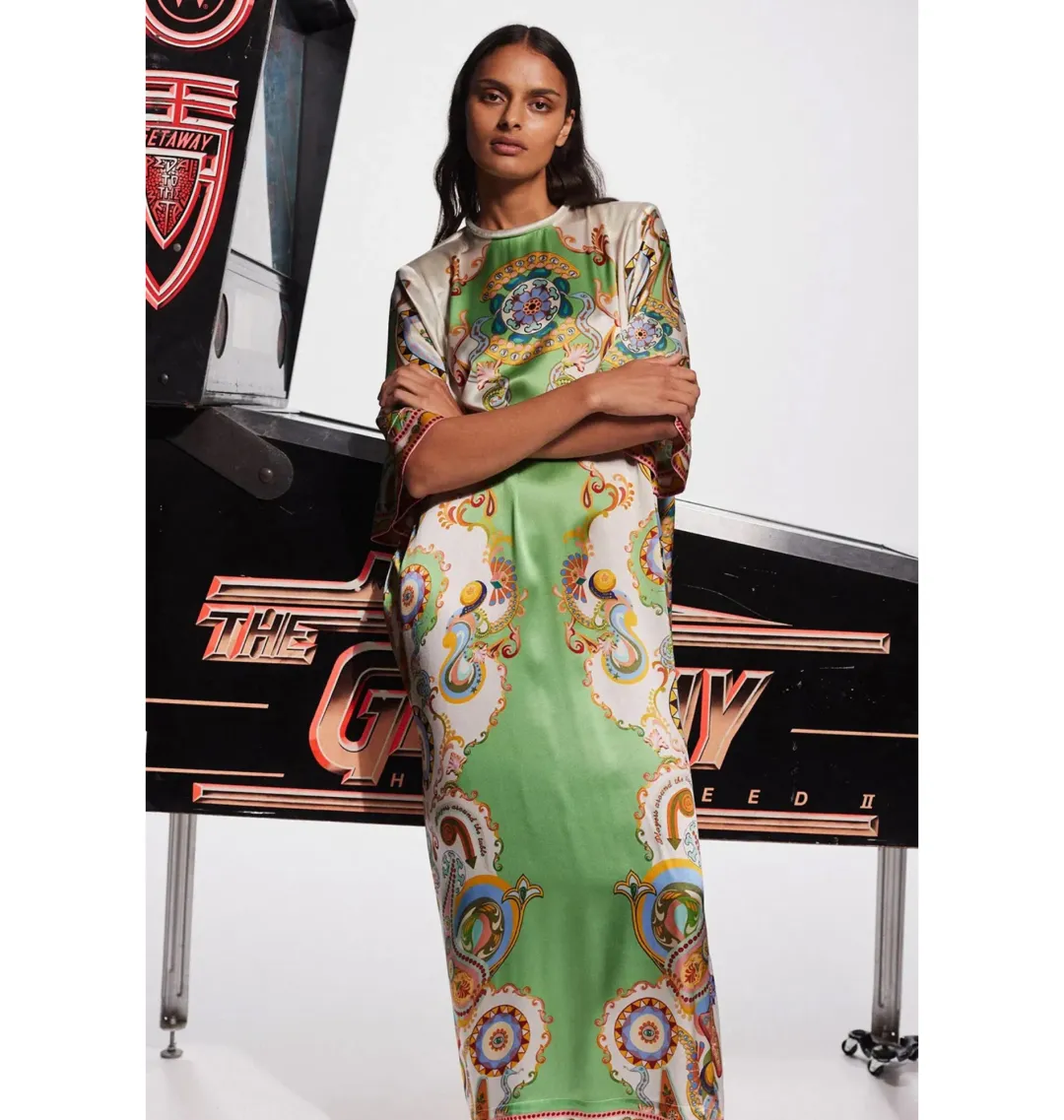 Alemais Pinball Midi Dress Multi Size AU 14  for rent on The Volte - main image