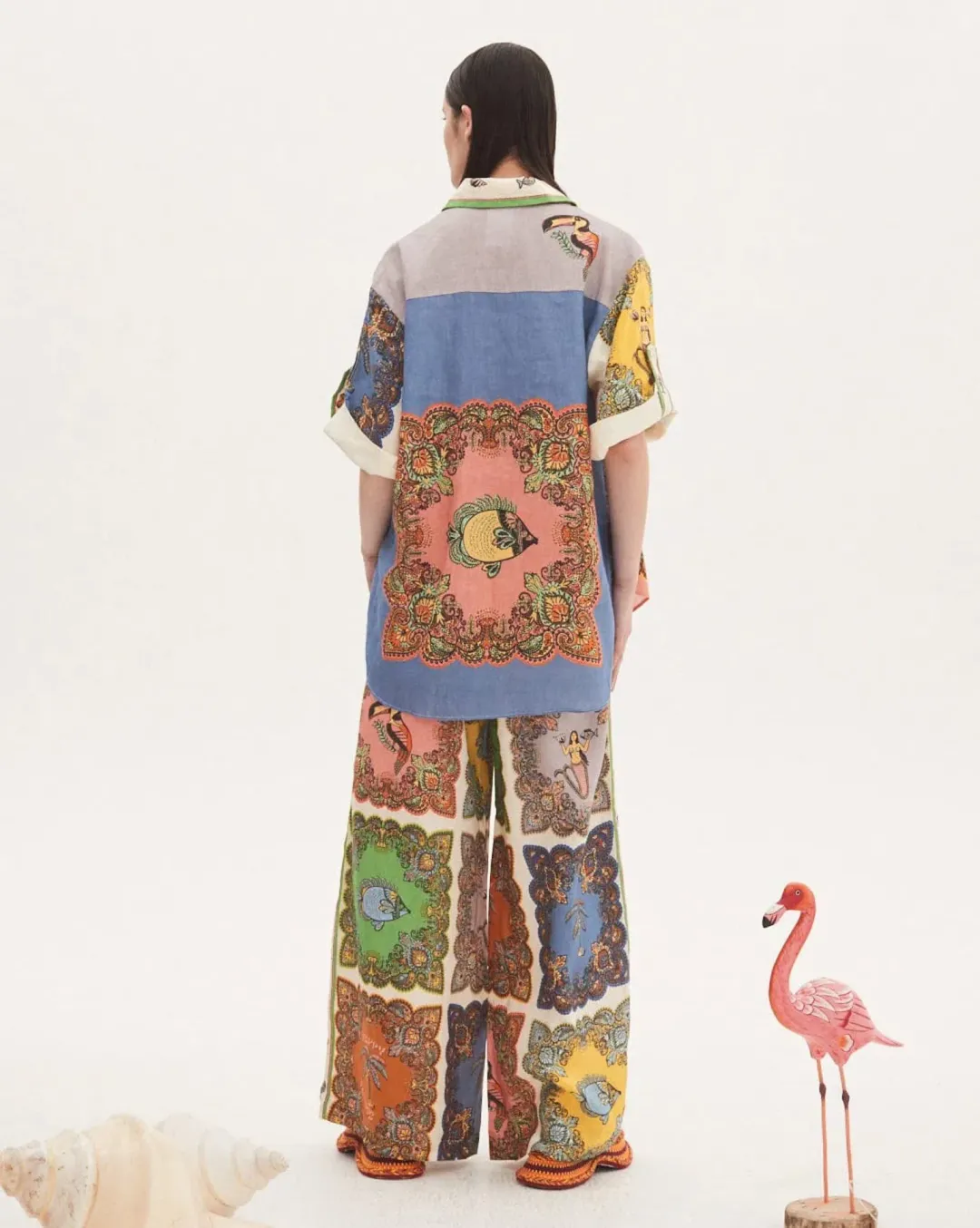Alemais Trippy Troppo Shirt And Pant Set Multi Size 14 for rent on The Volte - main image