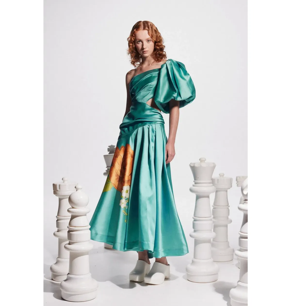 Alemais Regent Gown Jade Green Size AU 14  for rent on The Volte - main image
