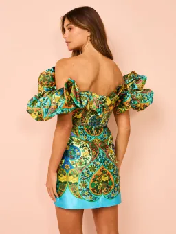 Alemais Sofie Off Shoulder Mini Dress In Multi Size 12 for rent on The Volte - image 3