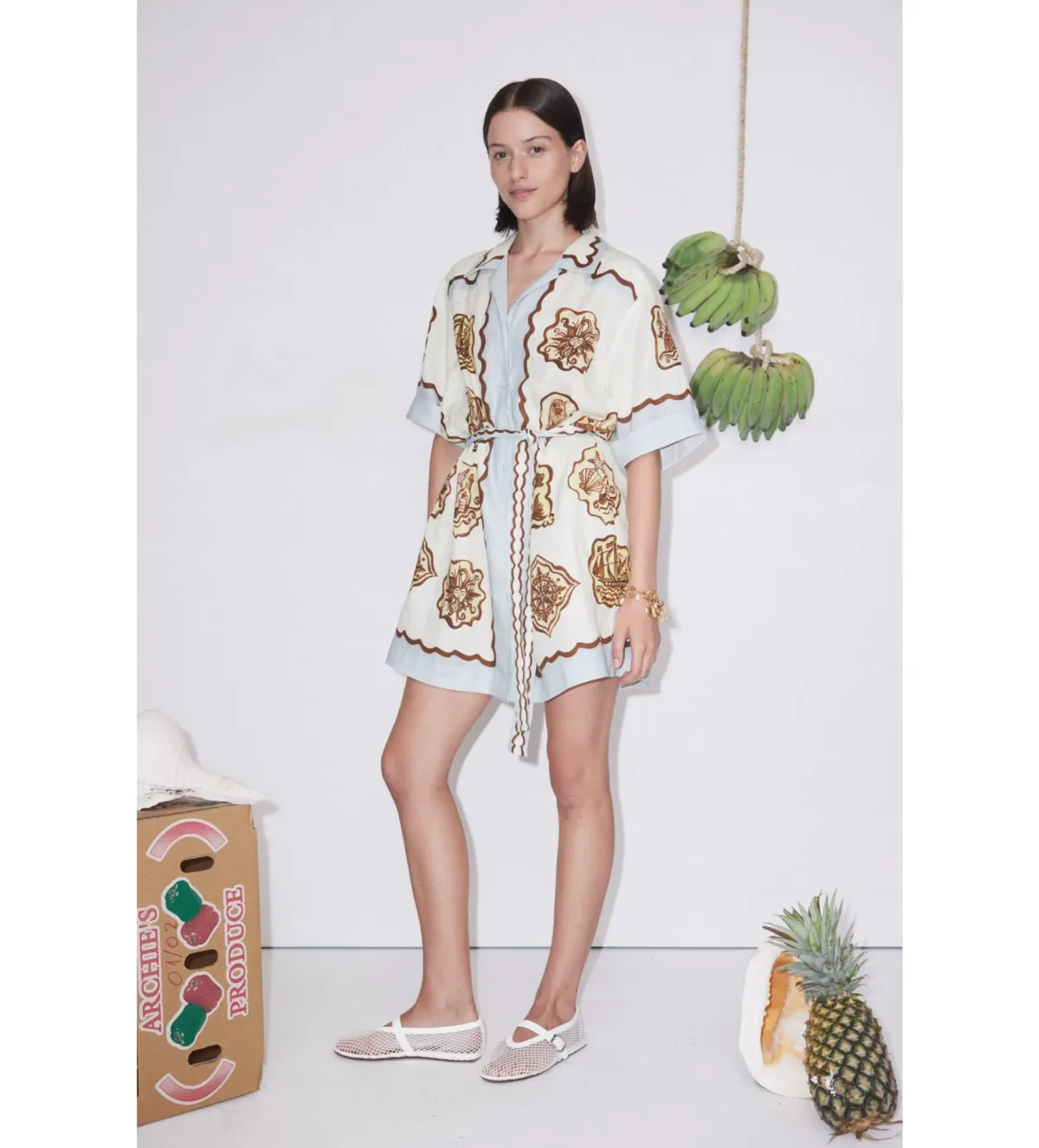 Alemais Relic Mini Dress Print Size 12/14 for rent on The Volte - main image