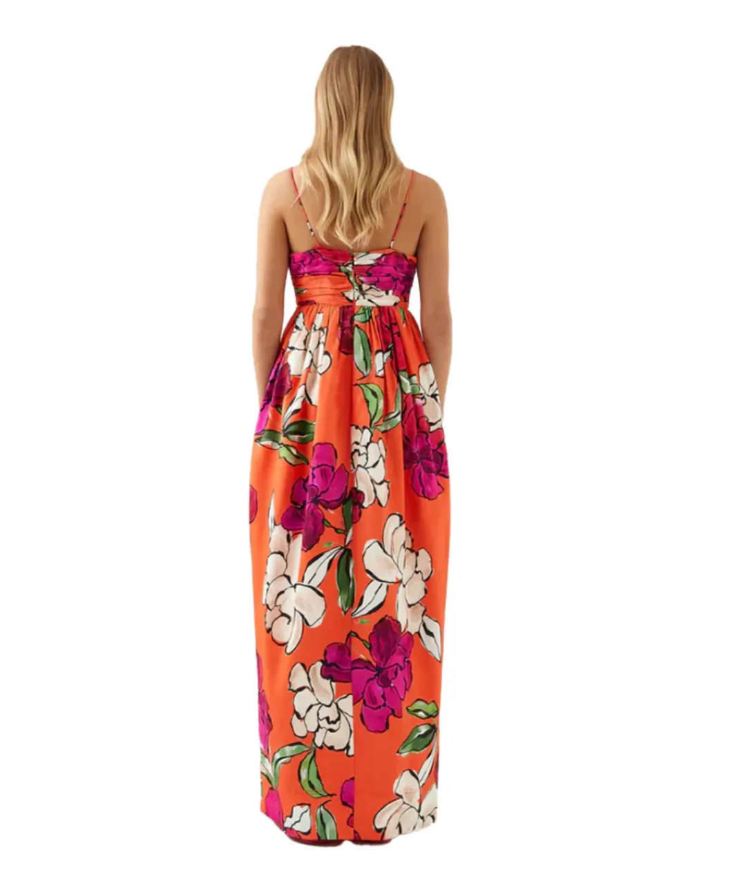 Aje Monument Tulip Maxi Dress Vivid Camellia Size 6 for rent on The Volte - main image