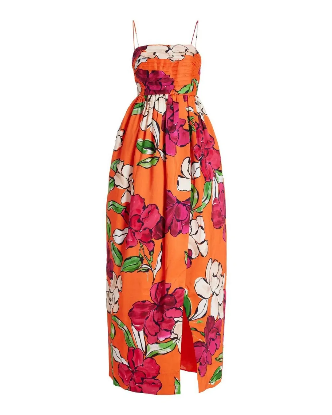 Aje Monument Tulip Maxi Dress Vivid Camellia Size 6 for rent on The Volte - main image
