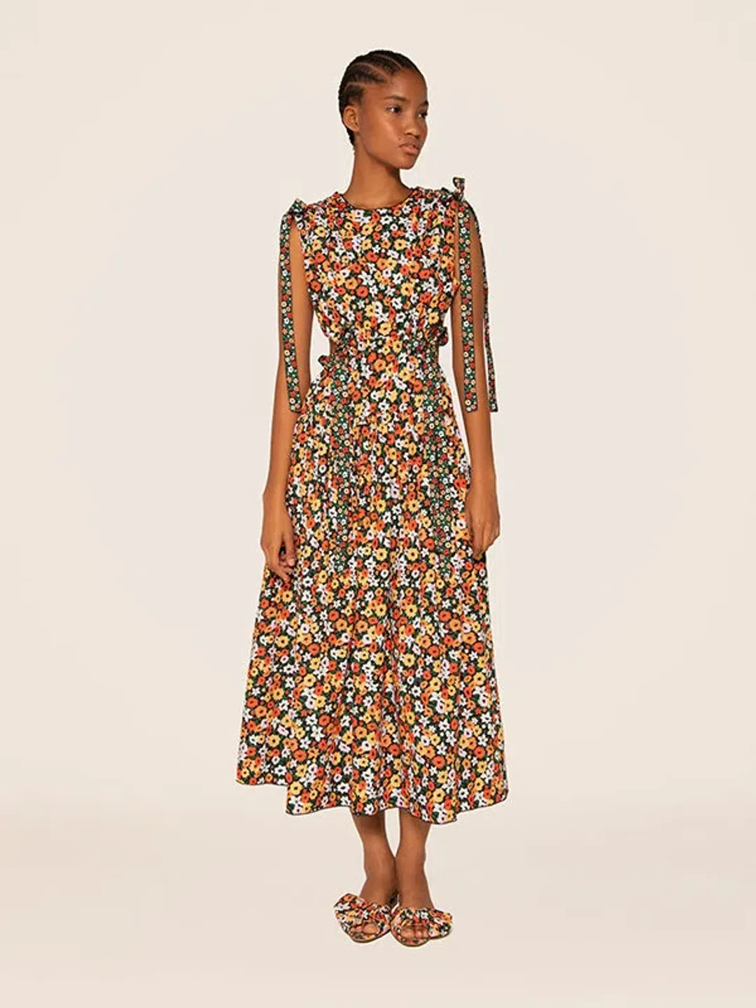 Agua Bendita Guaguanco La Fania Noche Dress  Floral Size 6 for rent on The Volte - main image