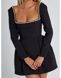 ODD MUSE ULTIMATE MUSE PEARL MINI DRESS BLACK SIZE M / AU 10 for rent on The Volte - image 2