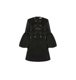 Rebecca Vallance Augustine Bow Mini Dress Black Size AU 16 for rent on The Volte - image 6