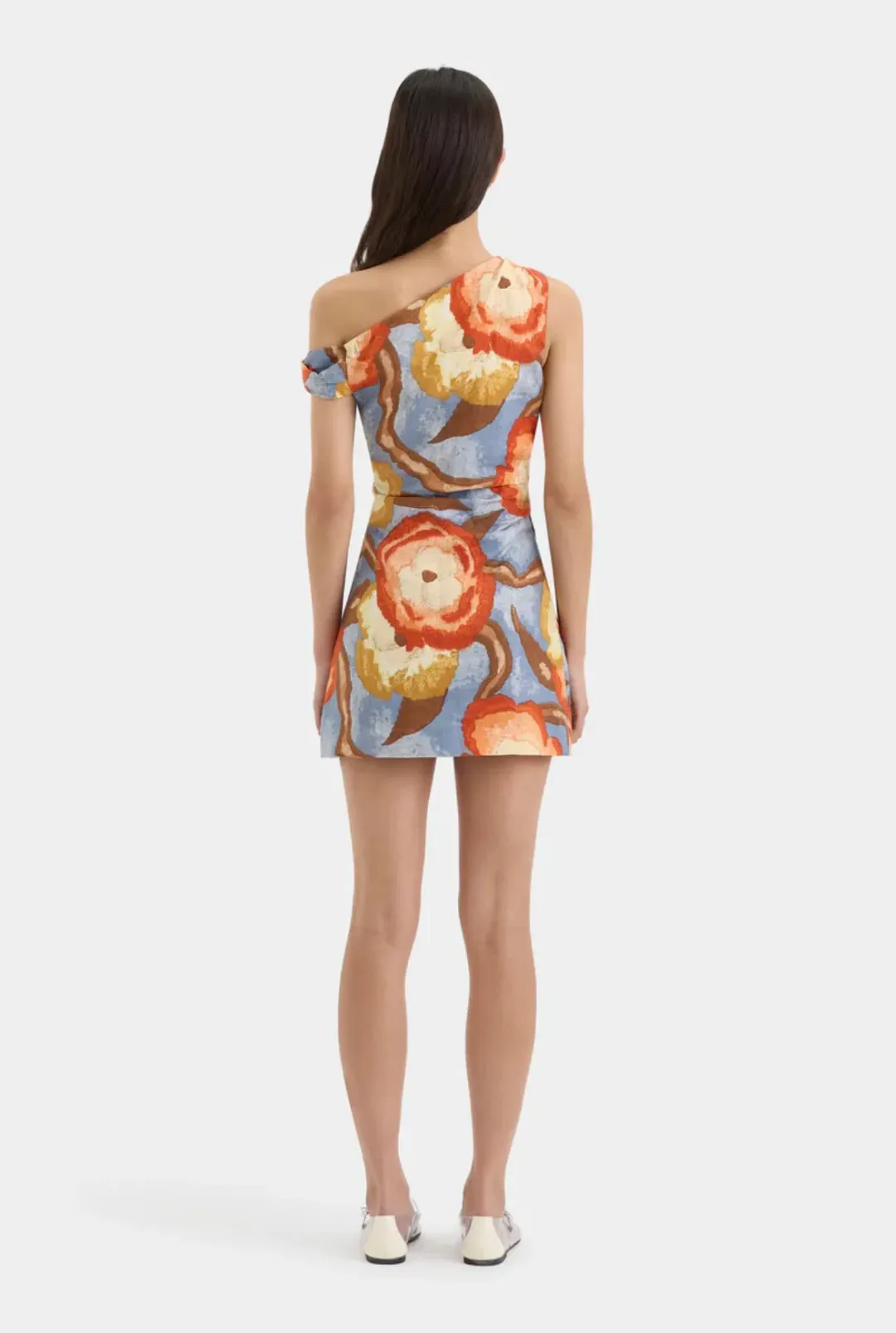Sir The Label Avery Twist Mini Dress Camellia Floral Print Size 1 / AU 8 for rent on The Volte - main image