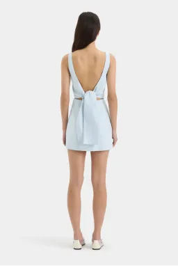 Sir The Label Iris Tie Mini Dress Light Blue Size 1 / AU 8 for rent on The Volte - image 3