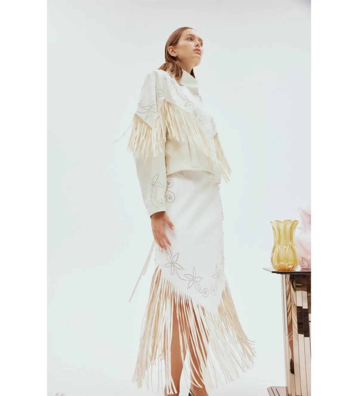 Alemais Barbara Fringe Jacket Size 8 for rent on The Volte - main image