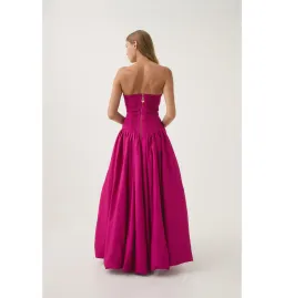 Aje Violette Bubble Hem Maxi Dress Deep Magenta Size AU 12 for rent on The Volte - image 4