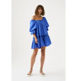 Aje Inspiration Mini Dress in Blue Size AU 14 for rent on The Volte - image 1