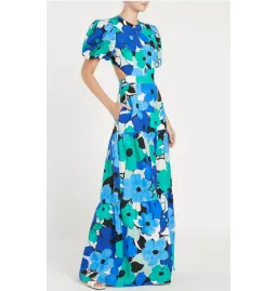 Rebecca Valance Puglia Cut Out Maxi Dress Print Size AU 12 for rent on The Volte - image 1