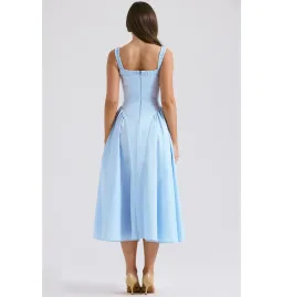 House of CB Dorothy Midi Sundress Italian Azure Size Small / AU 8 for rent on The Volte - image 4