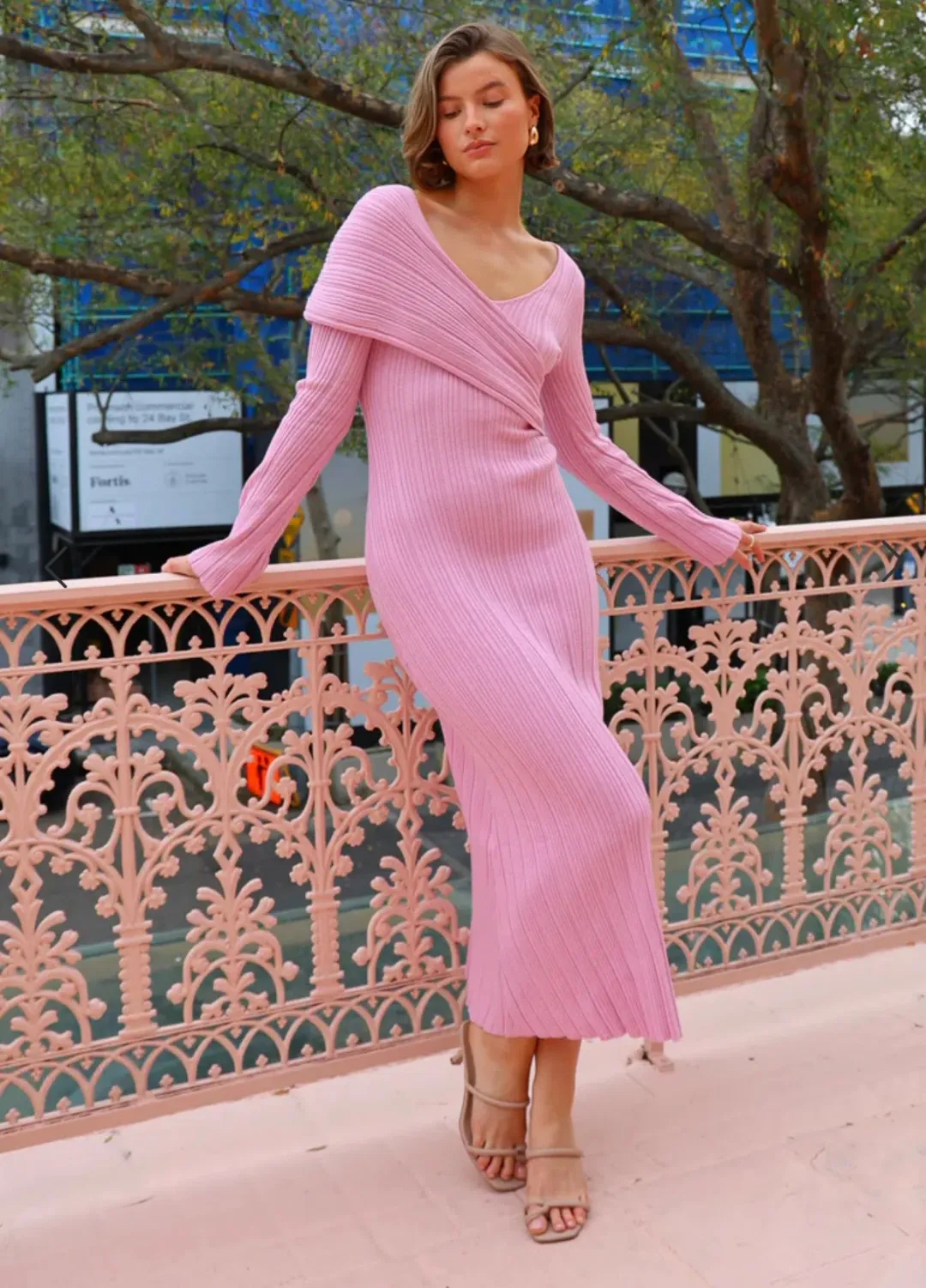 Mon Renn Harlow Midi Dress In Taro Size AU 8 for rent on The Volte - main image