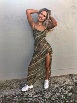 I Am Gia Snake Print Dress Size 6 for rent on The Volte - image 2
