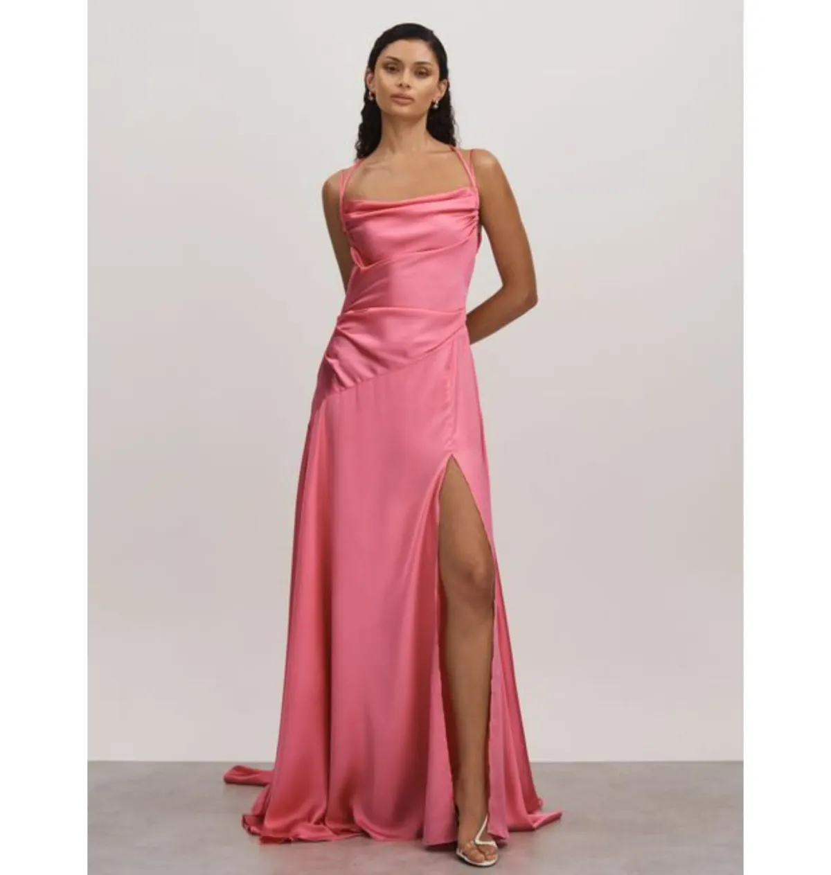 Leo Lin Melodie Gown Watermelon Size AU 16 for rent on The Volte - main image