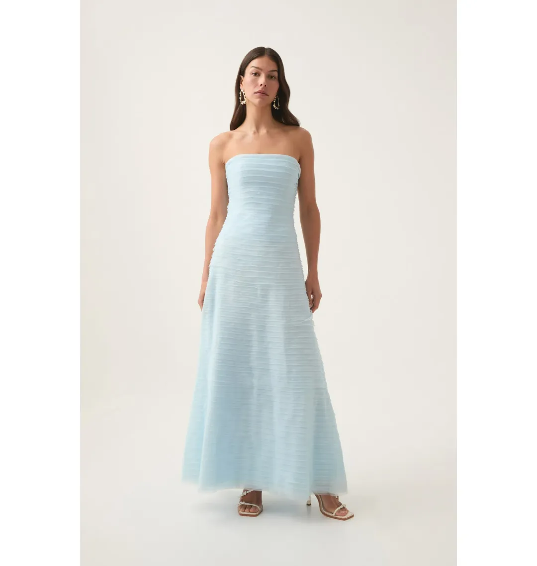 Aje Soundscape Maxi Dress Baby Blue Size AU 10 for rent on The Volte - main image