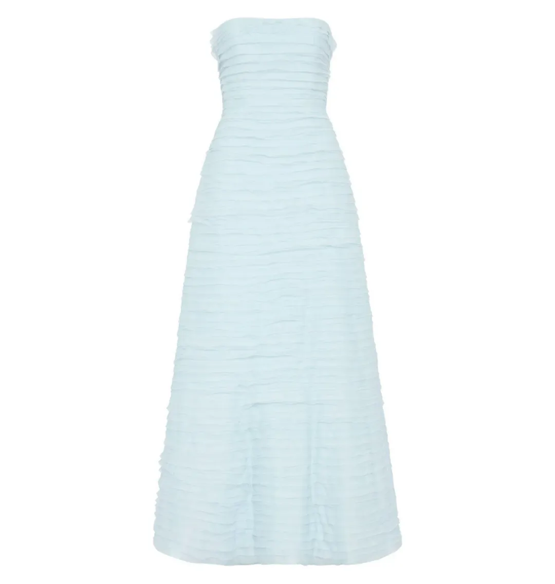 Aje Soundscape Maxi Dress Baby Blue Size AU 10 for rent on The Volte - main image