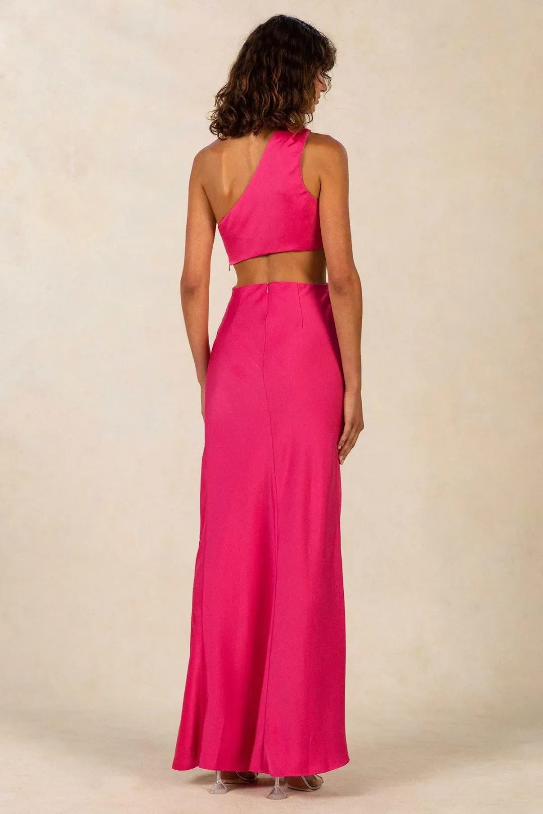 Misha Kristin Gown Hot Pink Size 8 for rent on The Volte - main image