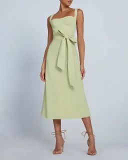 By Johnny Ora Bust Midi Dress Pistachio Size 14 for rent on The Volte - image 1