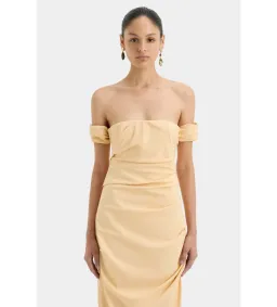 Sir the Label The Carmen Draped Gown in Light Peach Size 2/Au 10  for rent on The Volte - image 2