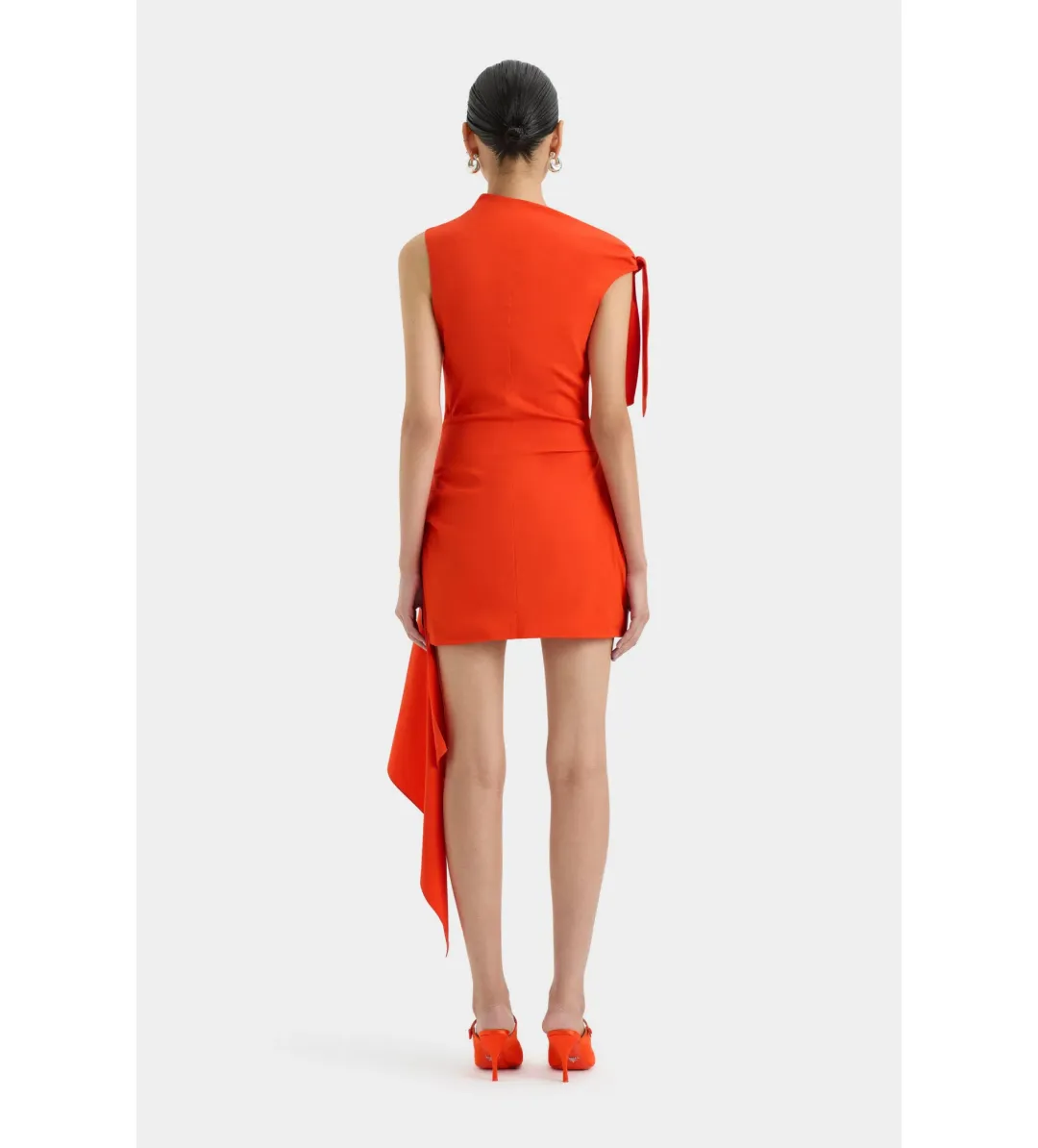 Sir The Label Dahlia Mini Dress in Tangerine Size 2/Au 10  for rent on The Volte - main image