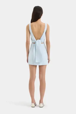 Sir The Label Iris Tie Mini Dress in Light Blue Size 2/Au 10  for rent on The Volte - image 3