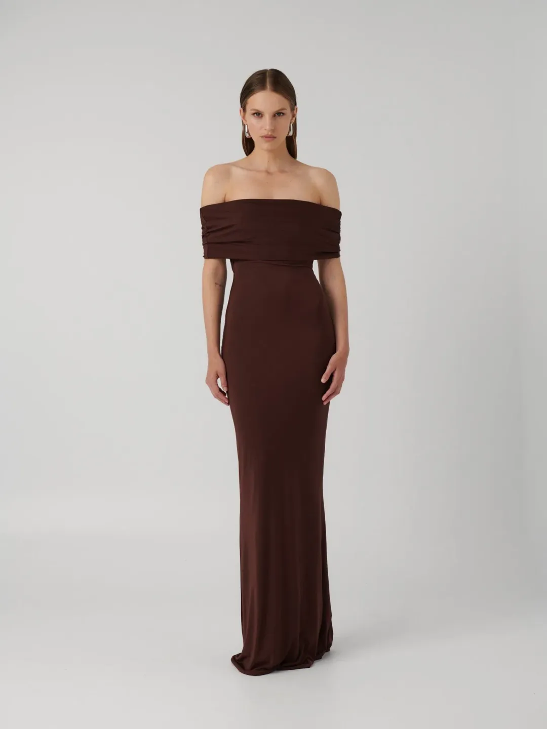 Effie Kats Viela Dress Cocoa Size 10  for rent on The Volte - main image