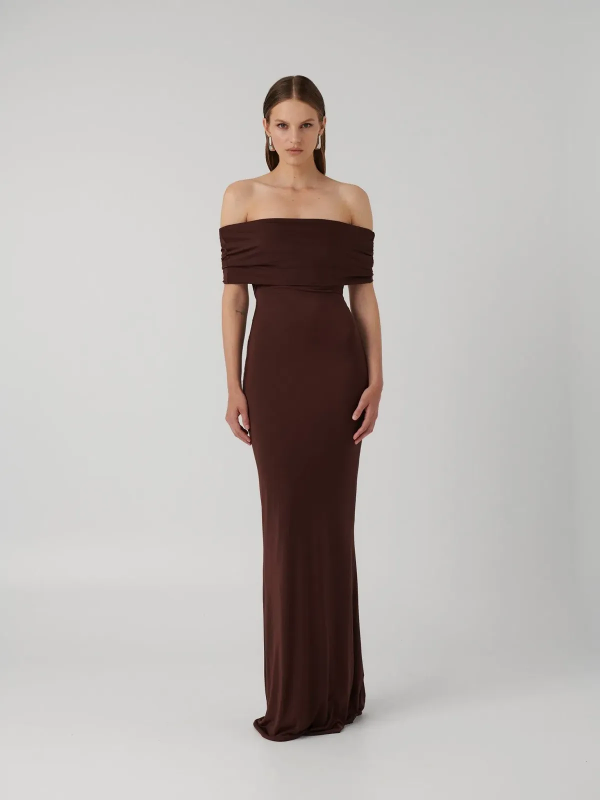 Effie Kats Viela Dress Cocoa Size 10  for rent on The Volte - main image