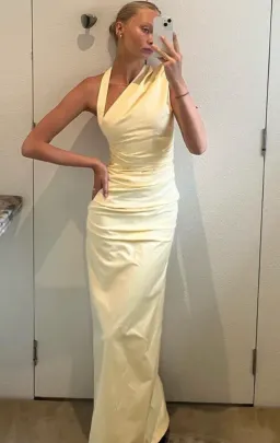 Sir the Label Giacomo Gathered Gown Butter Yellow Size 8 for rent on The Volte - image 4