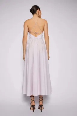 Scanlan Theodore Parachute Cotton Strappy Dress In Lilac Size 10 for rent on The Volte - image 3