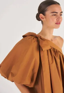Oroton One Shoulder Gathered Dress Brandy Size 10  for rent on The Volte - image 3