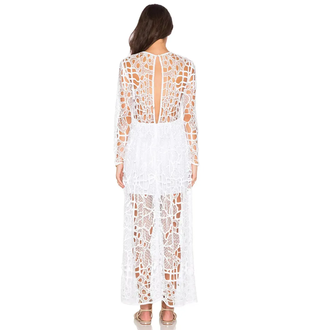 Alice McCall Burning Love Dress in White Leaf Size AU 8 for rent on The Volte - main image