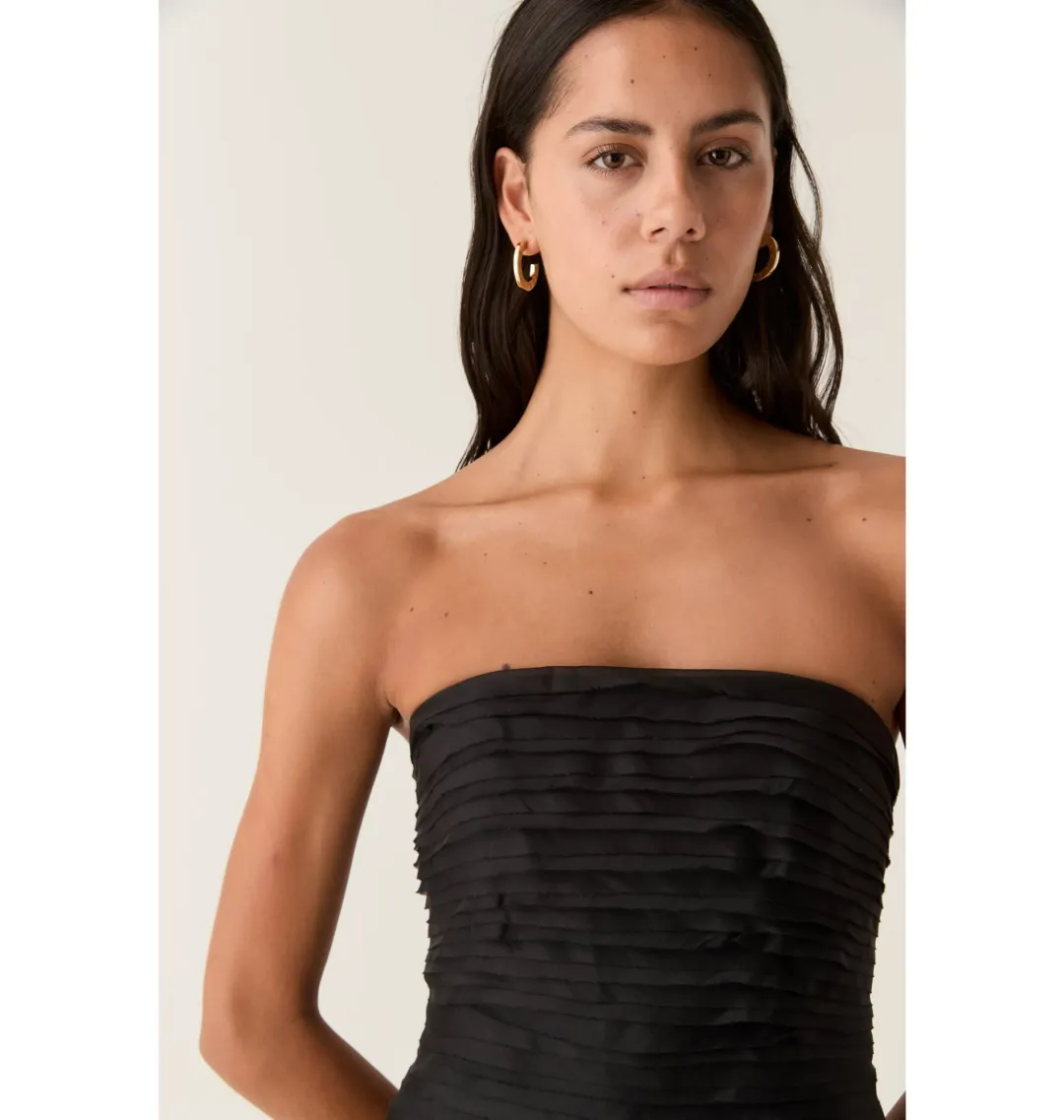 Aje Soundscape Maxi Dress in Black Size AU 10 for rent on The Volte - main image